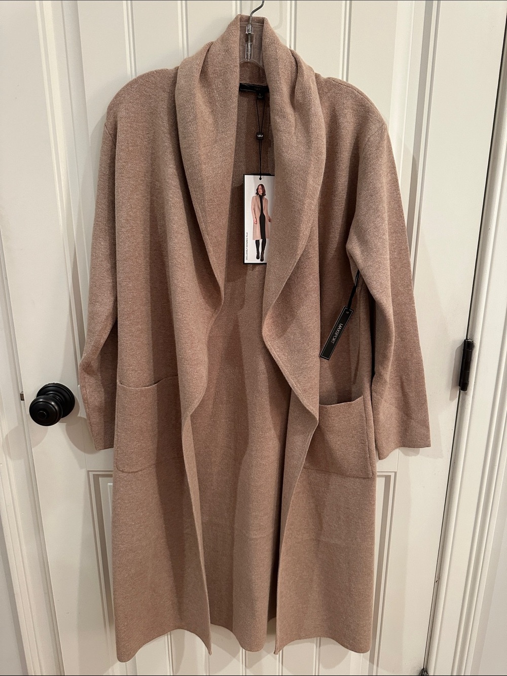 🌿 MAXSPORT Women’s Open-Front Long Cardigan Sweater - Taupe